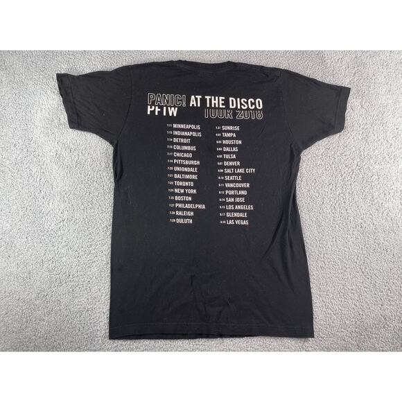 Panic At The Disco Shirt Mens Medium Black Pray For The Wicked 2018 Tour PFTW - Picture 5 of 12